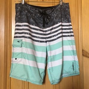 O’Neill Striped Boardshorts With Pocket